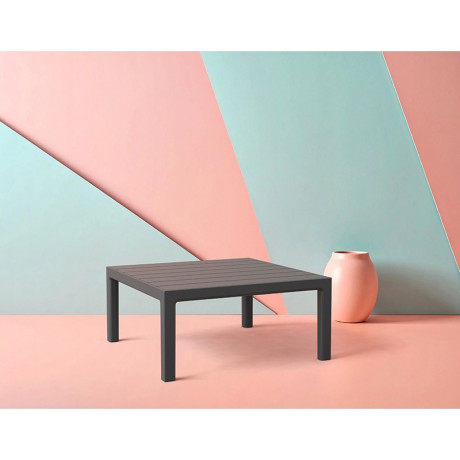 PORTOFINO LOUNGE ΤΡΑΠΕΖΙ BLACK 70X70X33εκ. ΠΟΛ/ΝΙΟΥ