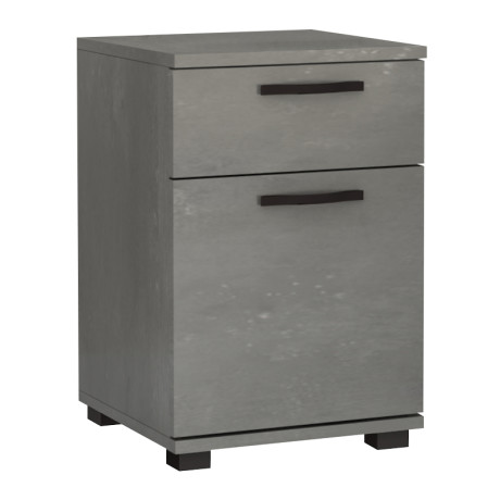 Κομοδίνο - Συρταριέρα Γραφείου Veto Megapap Χρώμα Γκρι Σκυροδέματος 40x39x57εκ.