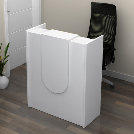 Γραφείο Υποδοχής - Reception Mezzo Megapap Χρώμα Λευκό 90x40x110εκ.