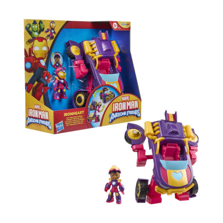 Hasbro Disney jr. Marvel: Iron man and his Awesome Friends - Ironheart 2 in1 Mech Suit & Vehicle (G1476) *