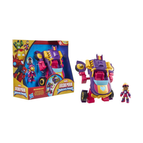 Hasbro Disney jr. Marvel: Iron man and his Awesome Friends - Ironheart 2 in1 Mech Suit & Vehicle (G1476) *