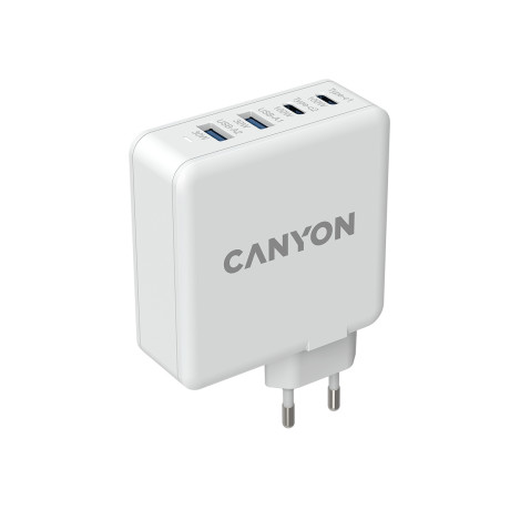 Canyon Power Adapter h-100 gan pd 100w qc 3.0 30w White - cnd-Cha100w01