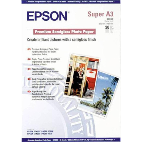 Premium Photo Paper Epson Semi Gloss a3+ 20shts 251g
