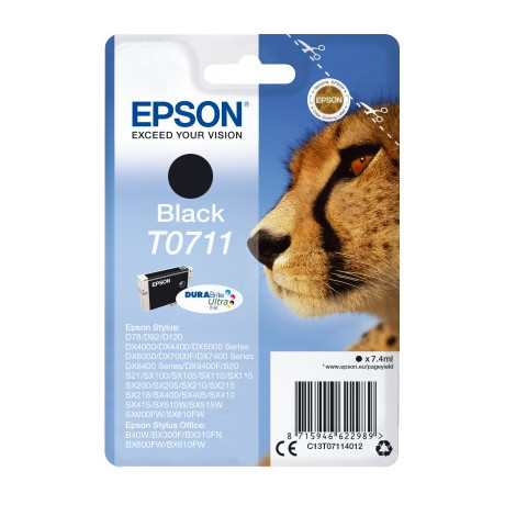 Ink Epson T0711 C13t07114020 Ultra Black - 7,4ml - 245pgs