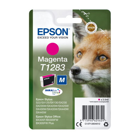 Ink Epson T12834011 Magenta With Pigment ink new Series fox-Size m