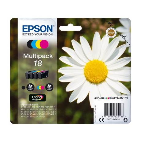 Ink Epson 18 T18064010 Multipack 4 ink Daisy Series