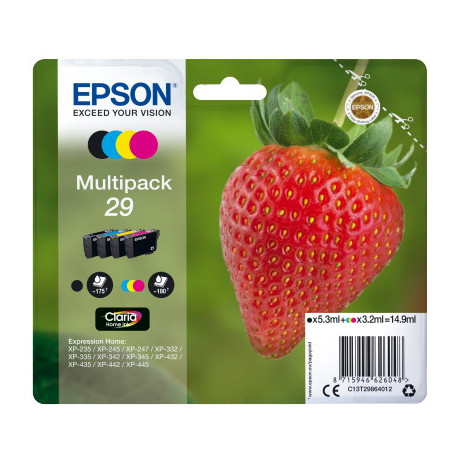 Ink Epson 29 C13t29864012 Claria Home  Multipack