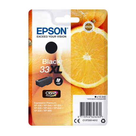 Ink Epson 33xl C13t33514012 Claria Premium  Black - 12.2ml