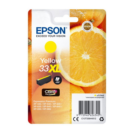 Ink Epson 33xl C13t33644012 Claria Premium  Yellow 8.9ml