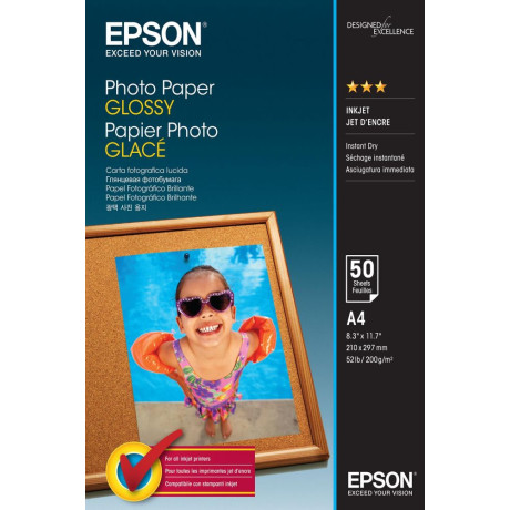 Glossy Photo Paper Epson a4 50shts 200g