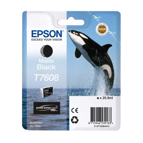 Ink Epson T7608 C13t76084n10 Ultrachrome hd Matte Black - 26ml