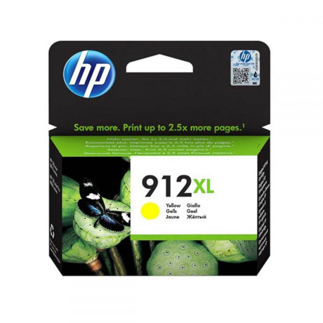 Hp 912xl High Yield Yellow ink Cartridge ( 3yl83ae )