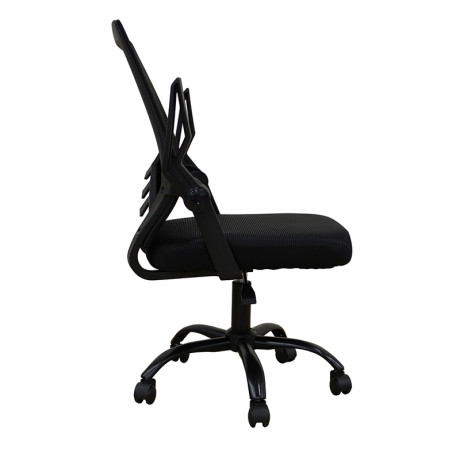 A1830 ΜΑΥΡΟ/ΜΑΥΡΟ MESH ΠΟΛ/ΝΑ ΓΡΑΦΕΙΟΥ 62X54X44-91/53-100εκ.