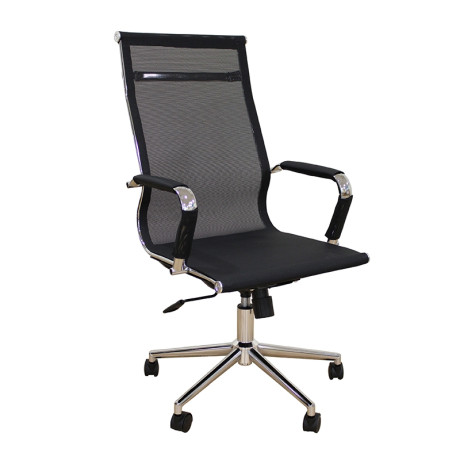 A9954 ΜΑΥΡΟ PU/MESH ΠΟΛΥΘΡΟΝΑ ΓΡΑΦΕΙΟΥ 53X58X46-105/55-115εκ.