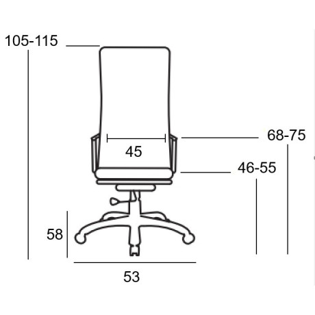 A9954 ΜΑΥΡΟ PU/MESH ΠΟΛΥΘΡΟΝΑ ΓΡΑΦΕΙΟΥ 53X58X46-105/55-115εκ.