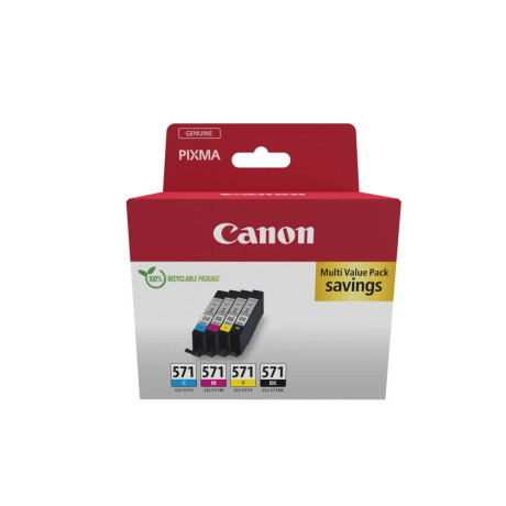 Canon Μελάνι Inkjet cli-571 Cmyk Multipack (0386c008) (Cancli-571cmyk)