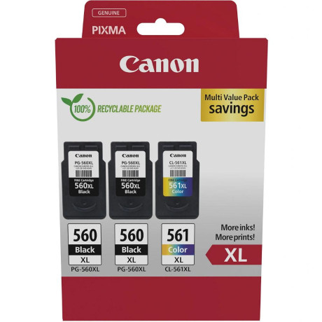 Canon Μελάνι Inkjet pg-560xlx2/cl-561xl Multipack (3712c009) (Canpg-560xlmp)