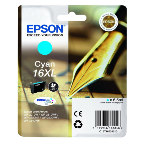 Epson Μελάνι Inkjet No.16 xl Cyan (C13t16324012) (Epst163240)