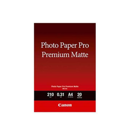 Canon Φωτογραφικό Χαρτί Premium Matte a4 210 G/m² 20 Φύλλα (8657b005) (Can-Pm101a4)