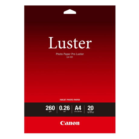 Canon Φωτογραφικό Χαρτί pro Luster a4 Semi Glossy 260g/m² 20 Φύλλα (6211b006) (Can-Lu101a4)