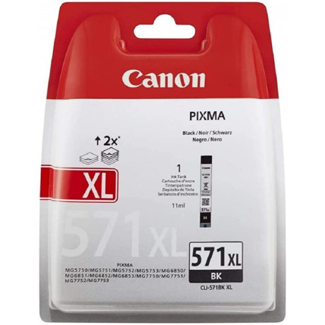 Canon Μελάνι Inkjet cli-571bk xl Black (Blister Pack) (0331c004) (Cancli-571bkxlblp)