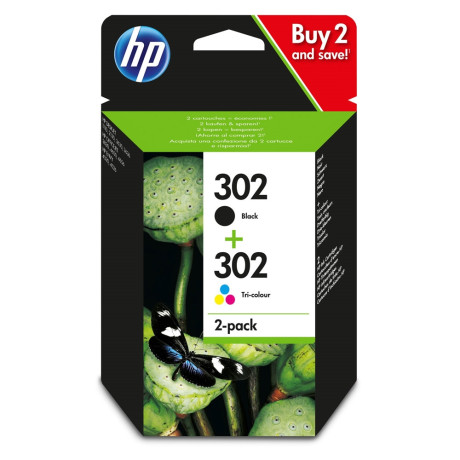 Hp Μελάνι Inkjet No.302 Black & Colour 2-Pack (X4d37ae) (Hpx4d37ae)