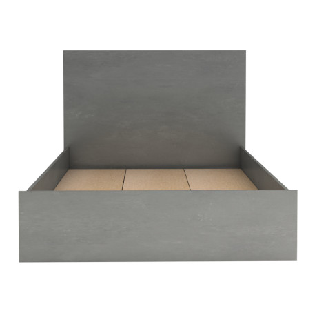 Κρεβάτι Troy Megapap Χρώμα Γκρι Σκυροδέματος 120x200εκ.