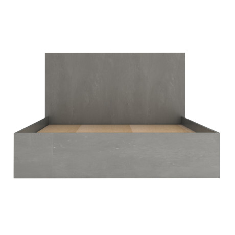 Κρεβάτι Troy Megapap Χρώμα Γκρι Σκυροδέματος 140x190εκ.