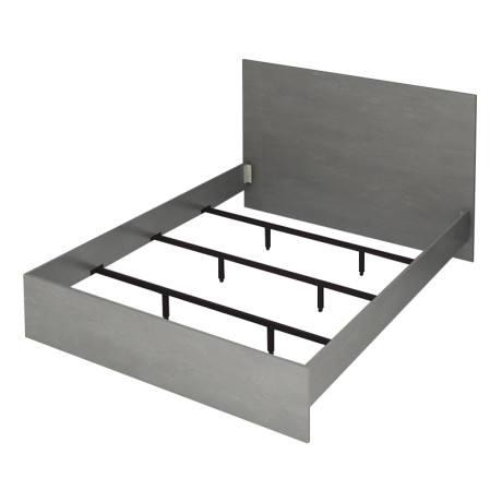Κρεβάτι Troy Megapap Χρώμα Γκρι Σκυροδέματος 150x200εκ.