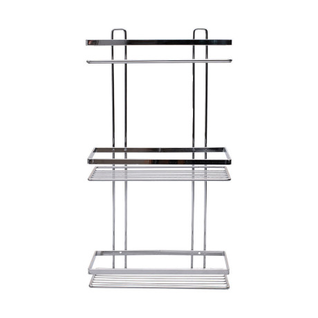 Estia Εταζερα Elegant Μεταλλικη Ισια 3 Θεσεων 46x25x12.5cm Χρωμιου