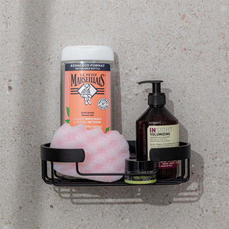 Estia Εταζερα Αλουμινιου Stance με Aytokoλλητο Διπλης Οψης Ισια 25x13x6.5cm Μαυρη