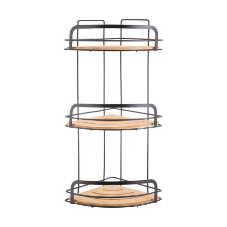 Estia Εταζερα Bamboo Essentials Μεταλλικη Γωνιακη 3 Θεσεων 49x19.5x19.5cm