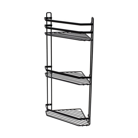 Estia Εταζερα Elegant Μεταλλικη Γωνιακη 3 Θεσεων 54x28x18cm Μαυρη