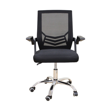 A1830 ΧΡΩΜΙΟ/ΜΑΥΡΟ MESH ΠΟΛΥΘΡΟΝΑ ΓΡΑΦΕΙΟΥ 62X54X44-91/53-100εκ.