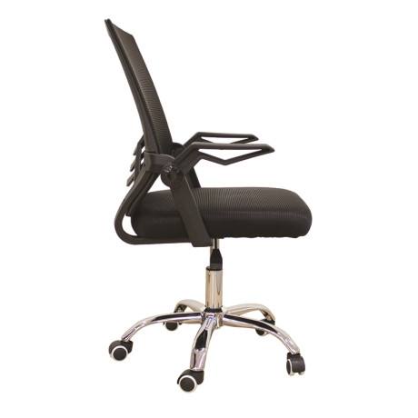 A1830 ΧΡΩΜΙΟ/ΜΑΥΡΟ MESH ΠΟΛΥΘΡΟΝΑ ΓΡΑΦΕΙΟΥ 62X54X44-91/53-100εκ.