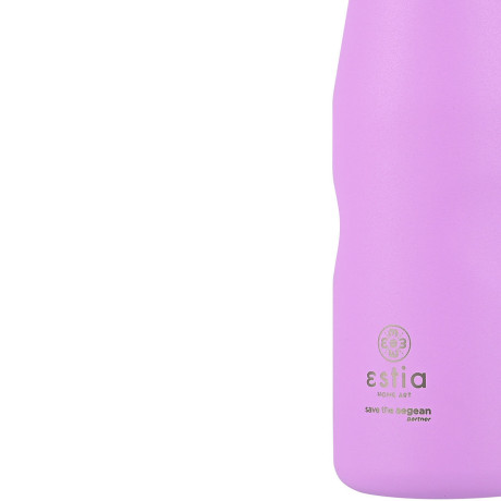 Estia Θερμος Travel Flask Save the Aegean 500ml Lavender Purple