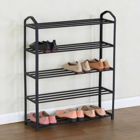 Παπουτσοθήκη ArteLibre DOZER Με 5 Ράφια Μαύρο Μέταλλο 62x20x79cm