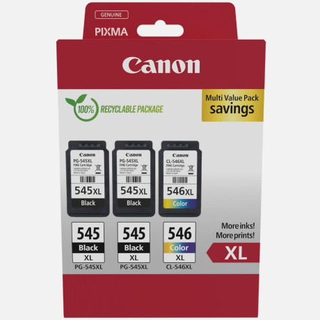 Canon Μελάνι Inkjet pg-545xlx2/cl-546xl Multipack (8286b013) (Cancl-546xlmp)