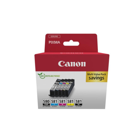 Canon Μελάνι Inkjet pgi-580bk/cli581 5 Colours (2078c007) (Canpgi-580mp)