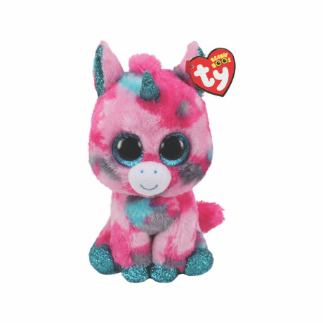 TY Beanie Boos Gumball Χνουδωτό Μονόκερος Ροζ Και Γαλάζιο 15εκ