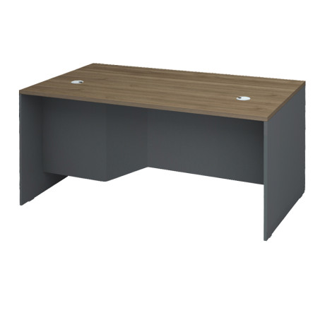 Γραφείο Επαγγελματικό Venturo Megapap Χρώμα Ανθρακί - Καρυδί 150x80x75εκ.