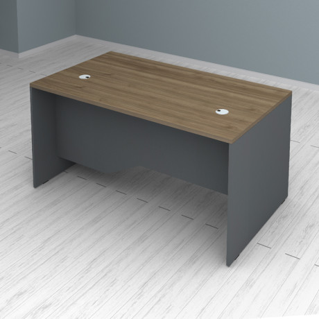 Γραφείο Επαγγελματικό Venturo Megapap Χρώμα Ανθρακί - Καρυδί 150x80x75εκ.