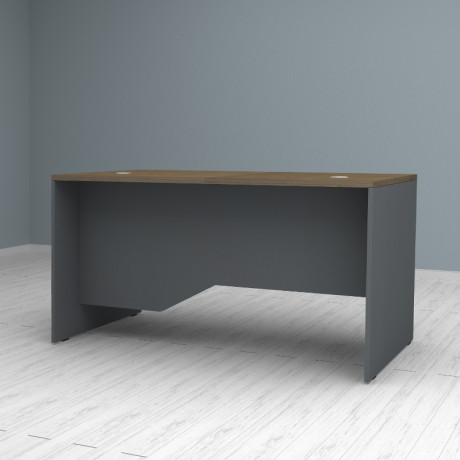 Γραφείο Επαγγελματικό Venturo Megapap Χρώμα Ανθρακί - Καρυδί 150x80x75εκ.