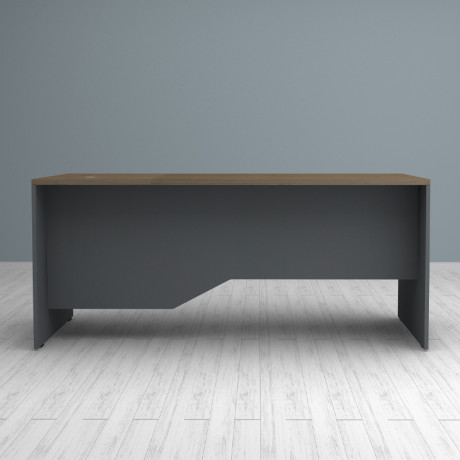 Γραφείο Επαγγελματικό Venturo Megapap Χρώμα Ανθρακί - Καρυδί 180x80x75εκ.