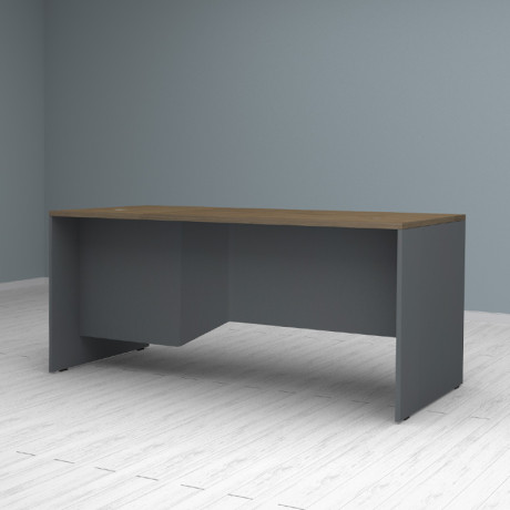 Γραφείο Επαγγελματικό Venturo Megapap Χρώμα Ανθρακί - Καρυδί 180x80x75εκ.