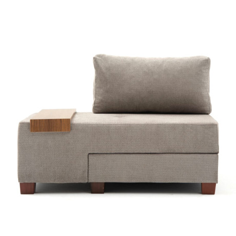 Πολυθρόνα - Κρεβάτι Perenna Megapap Υφασμάτινη Χρώμα Γκρι 116x93x83εκ.