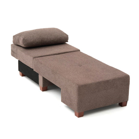 Πολυθρόνα - Κρεβάτι Perenna Megapap Υφασμάτινη Χρώμα Καφέ 116x93x83εκ.