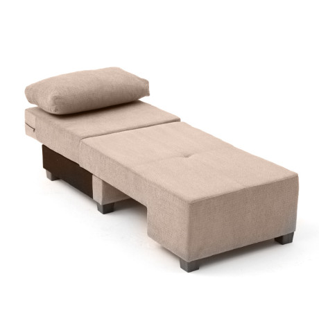 Πολυθρόνα - Κρεβάτι Perenna Megapap Υφασμάτινη Χρώμα Μπεζ 116x93x83εκ.