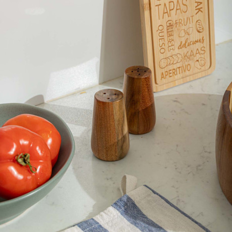 Estia Δοχεια για Αλατι & Πιπερι Allure Ξυλινα σετ 2 τεμ