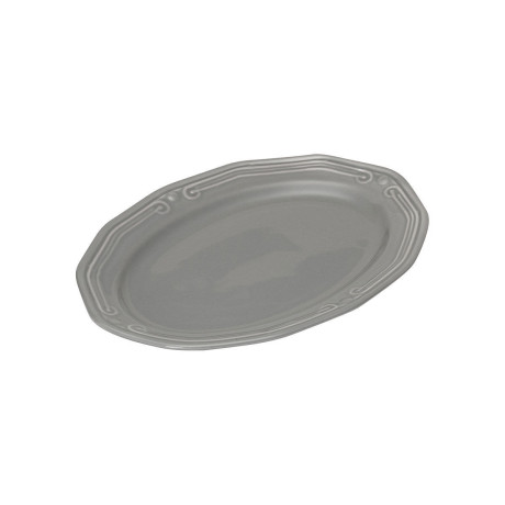 Estia Πιατελα Οβαλ Athénée Πορσελανινη Αναγλυφη 25cm  Grey